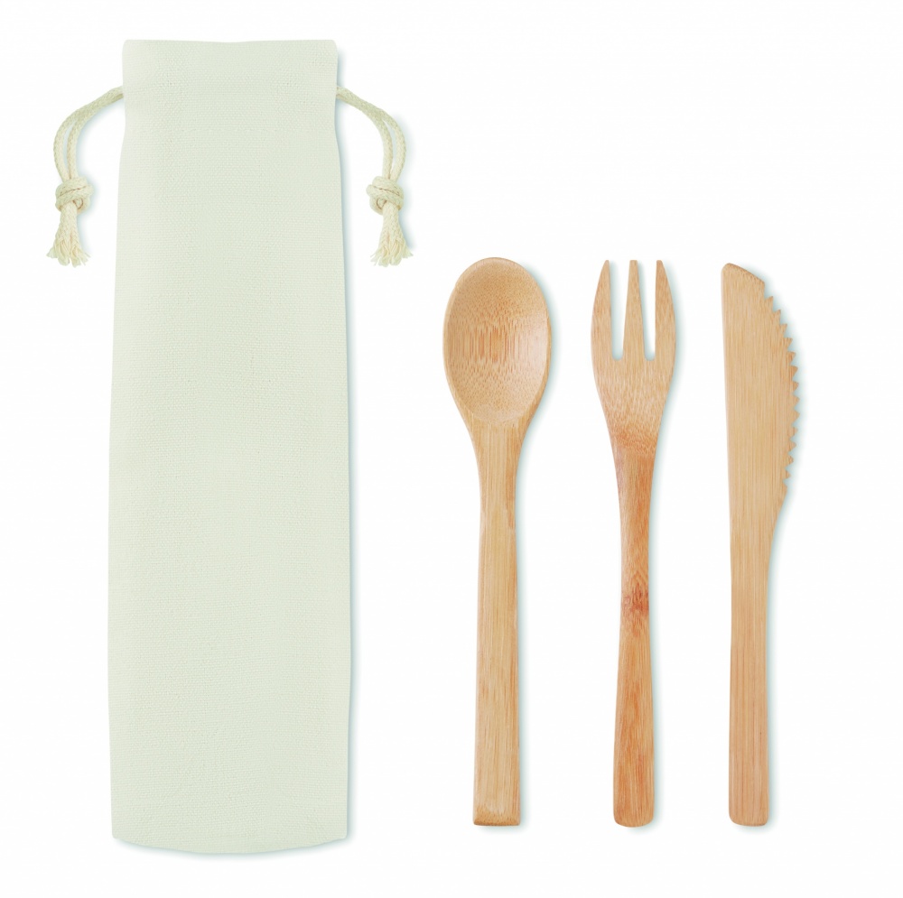 Logotrade promotional item picture of: Bamboo cutlery set