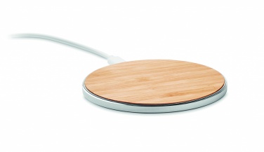 Logotrade promotional gift image of: Bamboo wireless charger 10W DESPAD