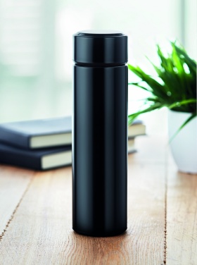 Logo trade promotional gift photo of: Bottle with touch thermometer