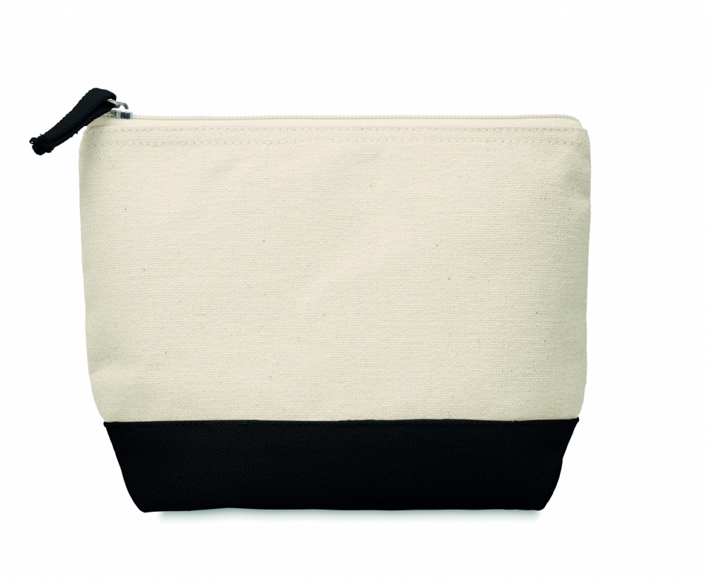 Logotrade promotional item picture of: Bicolour cotton cosmetic bag