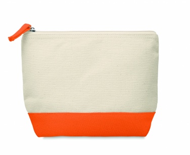 Logo trade promotional merchandise picture of: Bicolour cotton cosmetic bag