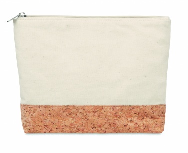 Logo trade promotional gifts picture of: Cork & cotton cosmetic bag