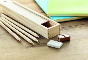 Logotrade corporate gift image of: Stationery set in wooden box