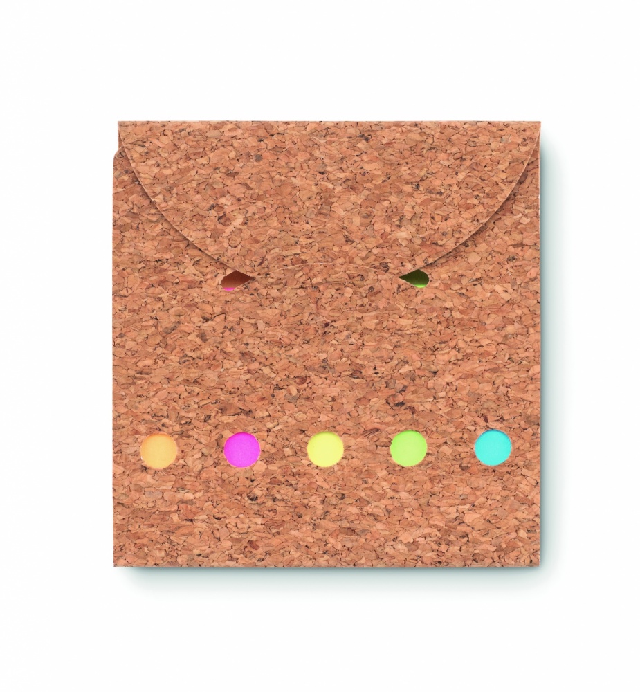 Logo trade promotional merchandise photo of: Cork sticky note memo pad