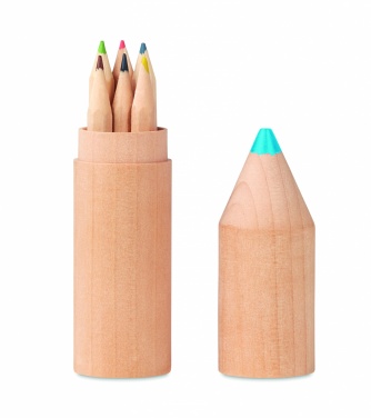 Logotrade promotional product picture of: 6 pencils in wooden box