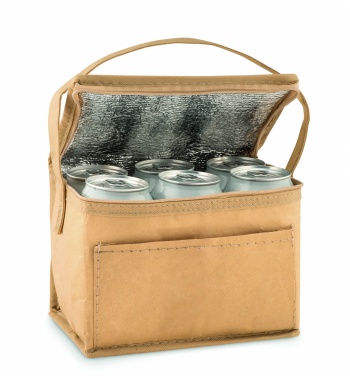 Logo trade promotional merchandise picture of: 6 can woven paper cooler bag