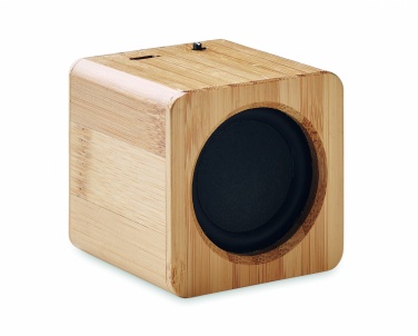 Logo trade promotional product photo of: Bamboo wireless speaker