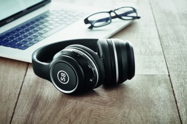 Logo trade business gifts image of: ANC headphone and pouch