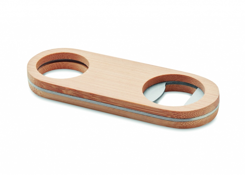 Logotrade corporate gift image of: Oval Bamboo bottle opener VALBAMPER