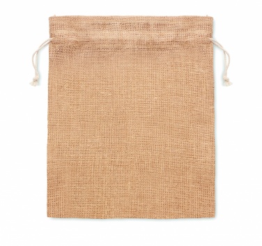 Logo trade promotional items picture of: Small jute gift bag 14 x 22 cm