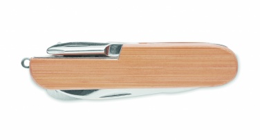 Logo trade promotional items picture of: Multi tool pocket knife bamboo