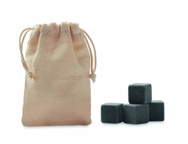 Logo trade promotional giveaways image of: 4 stone ice cubes in  pouch