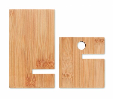 Logotrade promotional merchandise image of: Bamboo phone stand/ holder WHIPPY