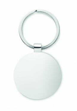 Logotrade promotional items photo of: Round key ring metal bamboo Dobele