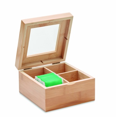 Logo trade promotional gifts image of: Bamboo tea box