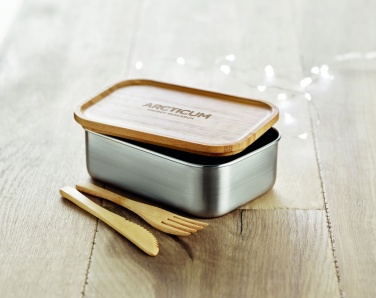 Logo trade business gifts image of: Stainless steel lunchbox 600ml