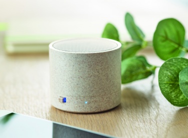 Logo trade promotional gift photo of: 3W speaker in wheat straw/ABS