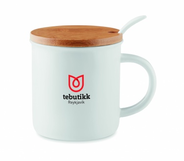 Logotrade advertising product image of: Porcelain mug with spoon