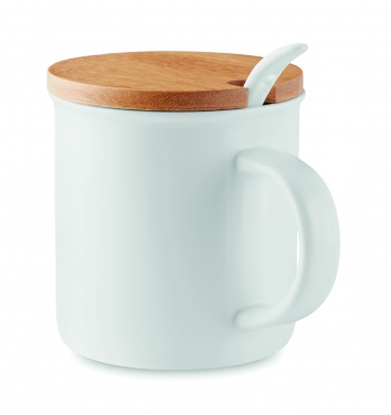 Logotrade promotional merchandise picture of: Porcelain mug with spoon
