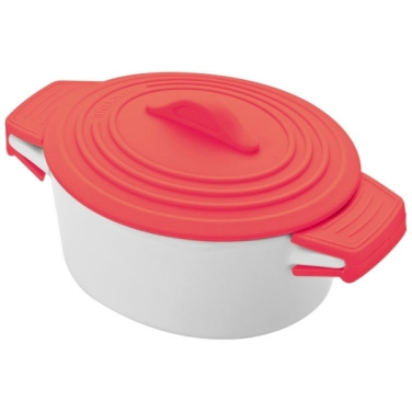 Logo trade advertising products picture of: Porcelain pot with silicone lid DELHI