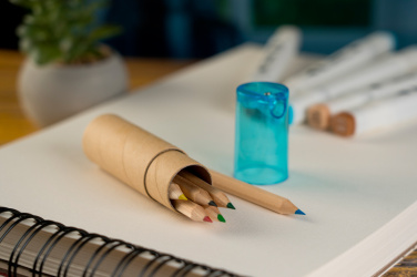 Logo trade promotional items image of: Wooden crayons BECKY