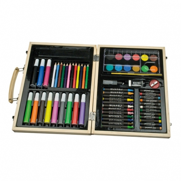 Logo trade promotional gifts image of: Big wooden painting set MAXI