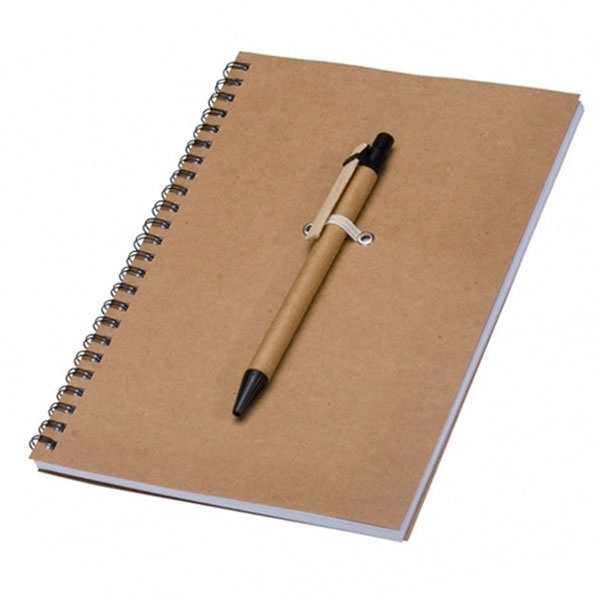 Logo trade business gifts image of: A5 ECO Notepad KENTWOOD