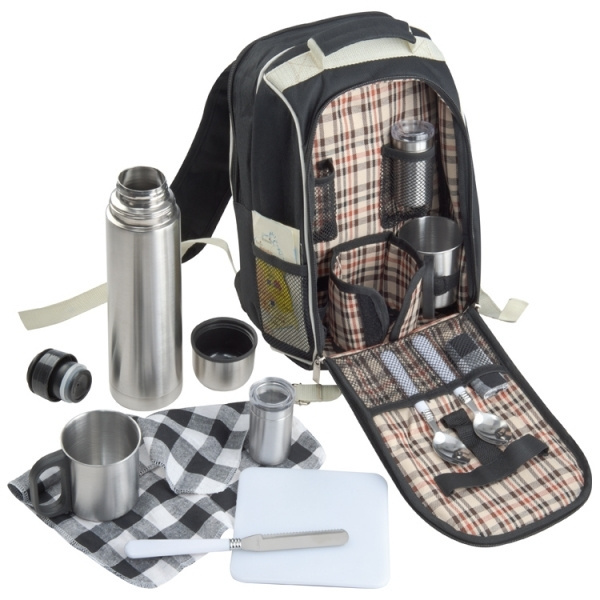 Logotrade promotional products photo of: Luxurious picnic backpack with cool bag GEORGIA