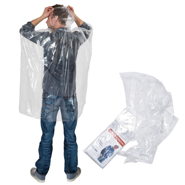 Logo trade promotional items image of: Emergency poncho TOURS