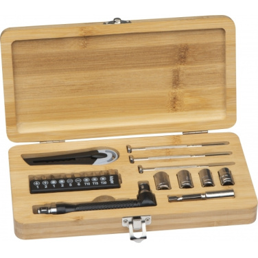 Logo trade promotional item photo of: 22-piece tool set BERINGEN