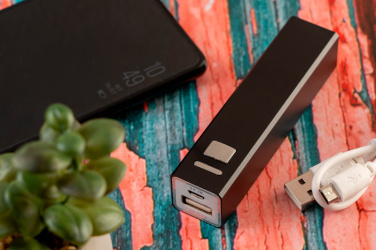 Logo trade business gift photo of: Metal power bank PORT HOPE 2200mAh