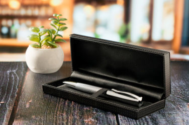 Logo trade advertising products image of: Metal ballpen CHESTER