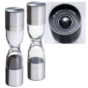 Logo trade promotional gifts picture of: Salt and pepper mill 2-in-1 ROME