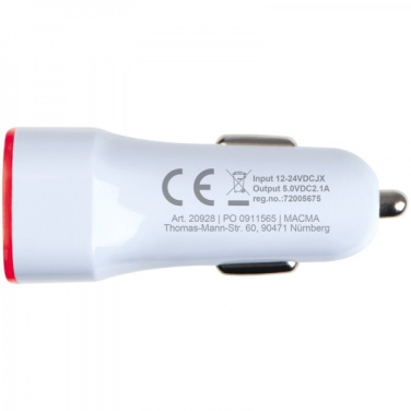 Logotrade promotional item image of: USB charging adapter KFZ FRUIT