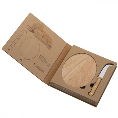 Logo trade promotional merchandise image of: Cheese chopping board with knife GOUDA