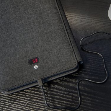 Logo trade business gift photo of: Power bank folder Leno