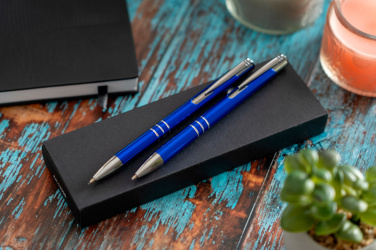 Logo trade business gift photo of: Metal writing set CLAREMONT