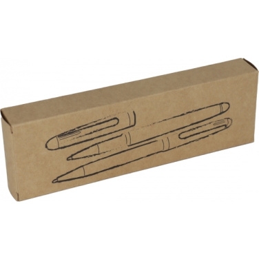 Logotrade promotional giveaway image of: Wooden writing set ballpen and roller INDIANAPOLIS