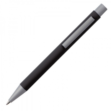 Logo trade advertising products image of: Metal ballpen soft touch ABU DHABI