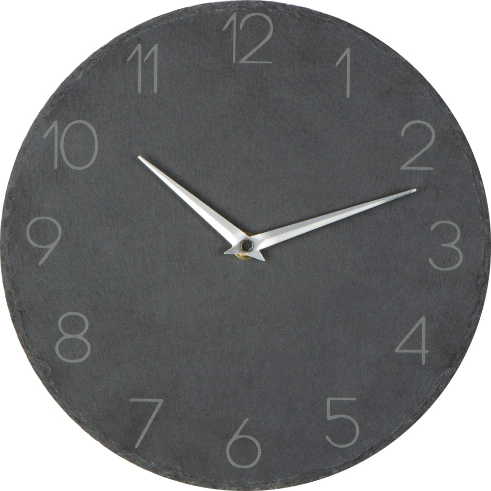 Logotrade promotional gift picture of: Slate wall clock GRAZ