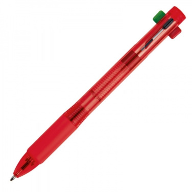 Logo trade promotional gift photo of: Plastic ballpen 4in1 NEAPEL