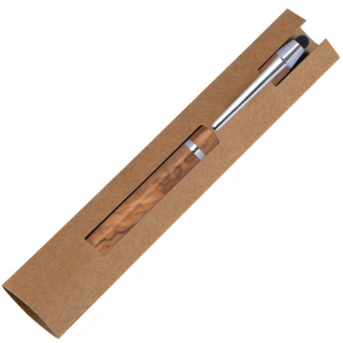 Logotrade promotional gift picture of: Wooden ballpen with touch function ERFURT