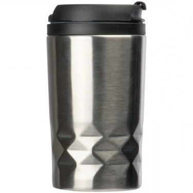 Logotrade promotional product picture of: Stainless steel mug with lid ROMA 250 ml