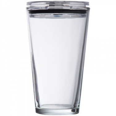 Logotrade business gifts photo of: Glass mug with lid WATTENSCHEID 400 ml
