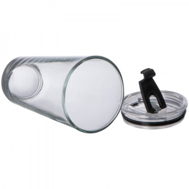 Logo trade corporate gifts image of: Glass mug with lid WATTENSCHEID 400 ml