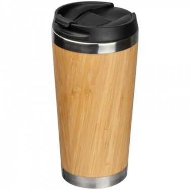 Logotrade corporate gift picture of: Stainless steel mug BAMBOOGARDEN 400 ml