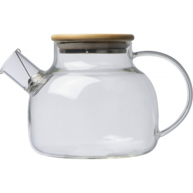 Logotrade promotional gifts photo of: Glass jug with bamboo lid FRANKFURT 1000ml