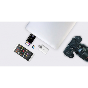 Logo trade promotional merchandise photo of: MicroSD and SD card reader Silicon Power Combo 3.1