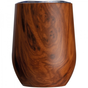 Logotrade corporate gifts photo of: Stainless steel mug with wooden look BRIGHTON 380 ml