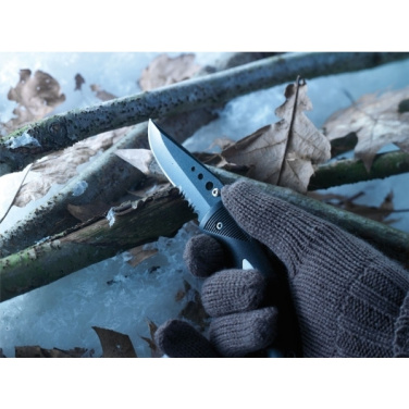 Logo trade promotional giveaways image of: Folding knife STYX Schwarzwolf